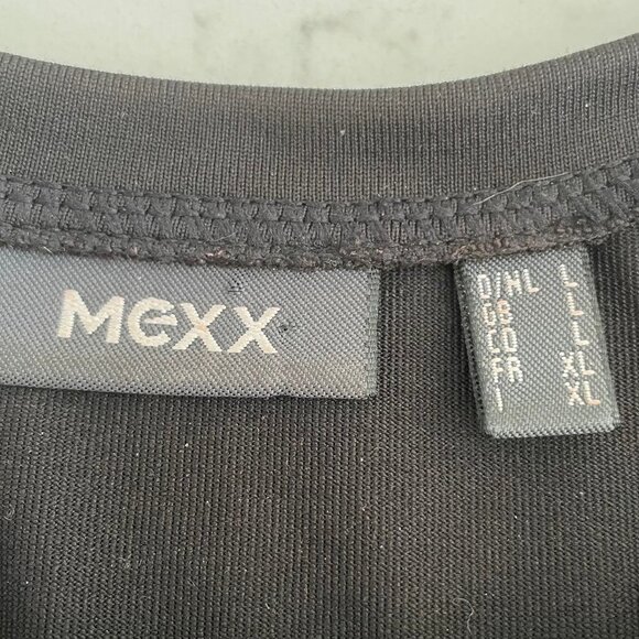Mexx Casual Scoop Neck Elbow Sleeve Length Polyester Blend Top Black Sz M/L - Picture 6 of 8